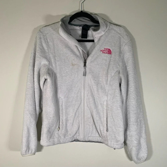 The North Face Jacket Womens Small White Fleece Breast Cancer Awareness - Picture 1 of 13